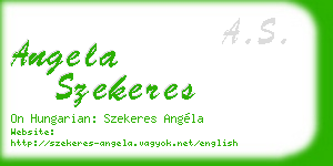 angela szekeres business card